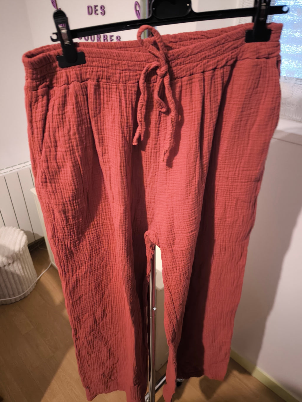 pantalon en gaze de coton