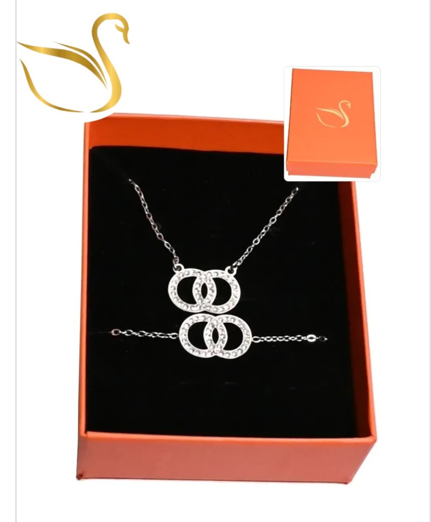 Coffret bijoux argent en acier inoxydable