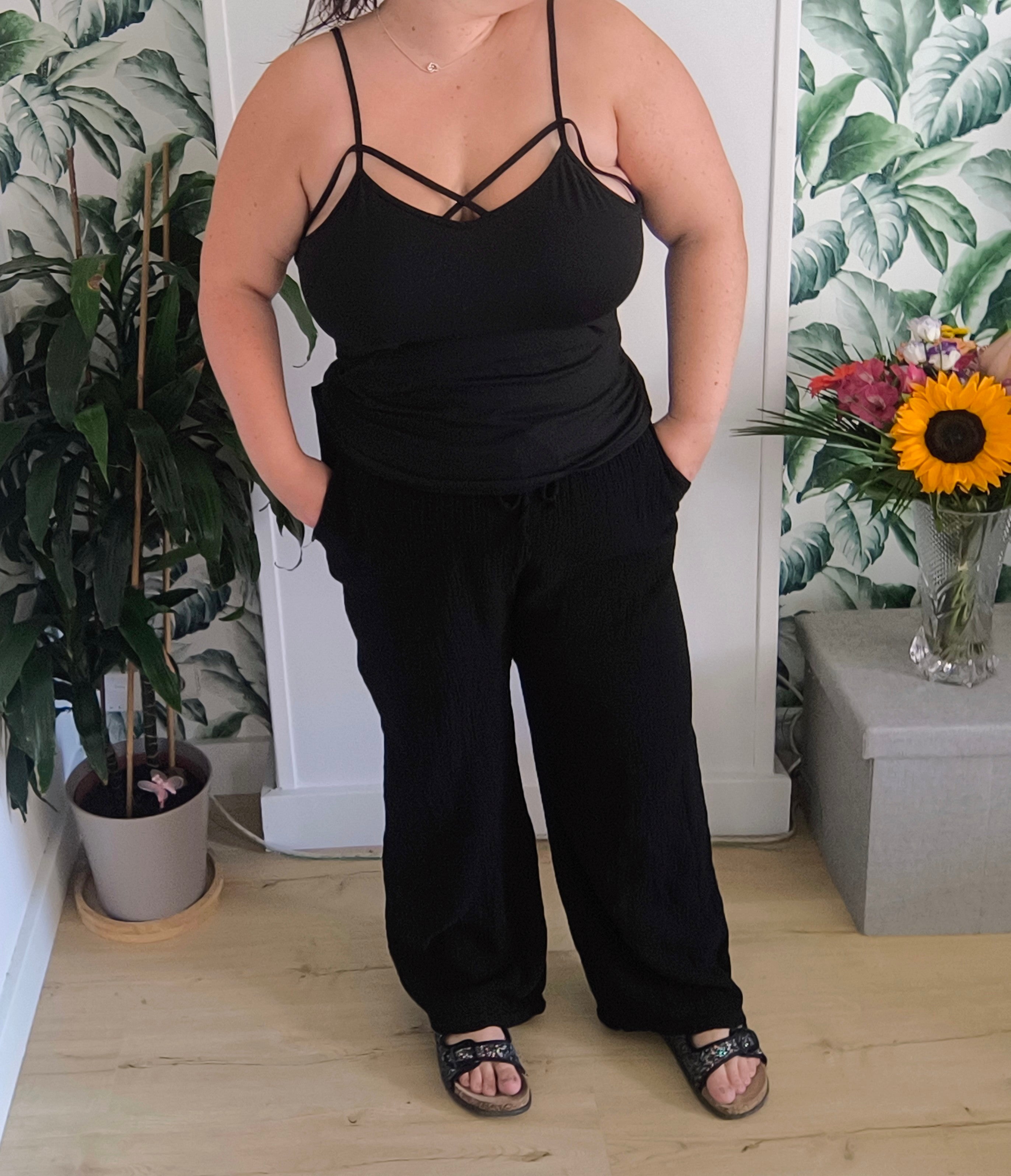 pantalon en gaze de coton