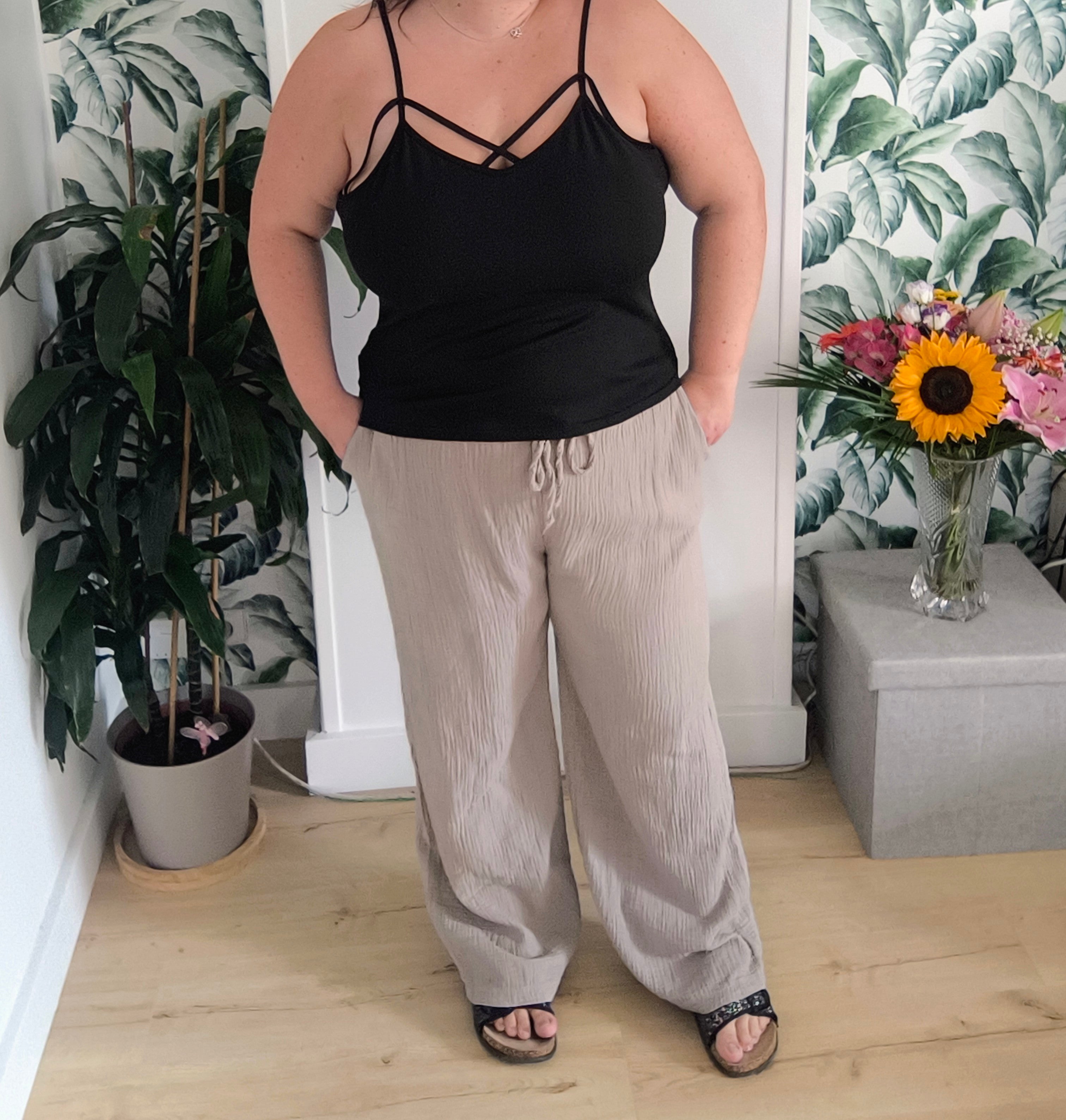 pantalon en gaze de coton
