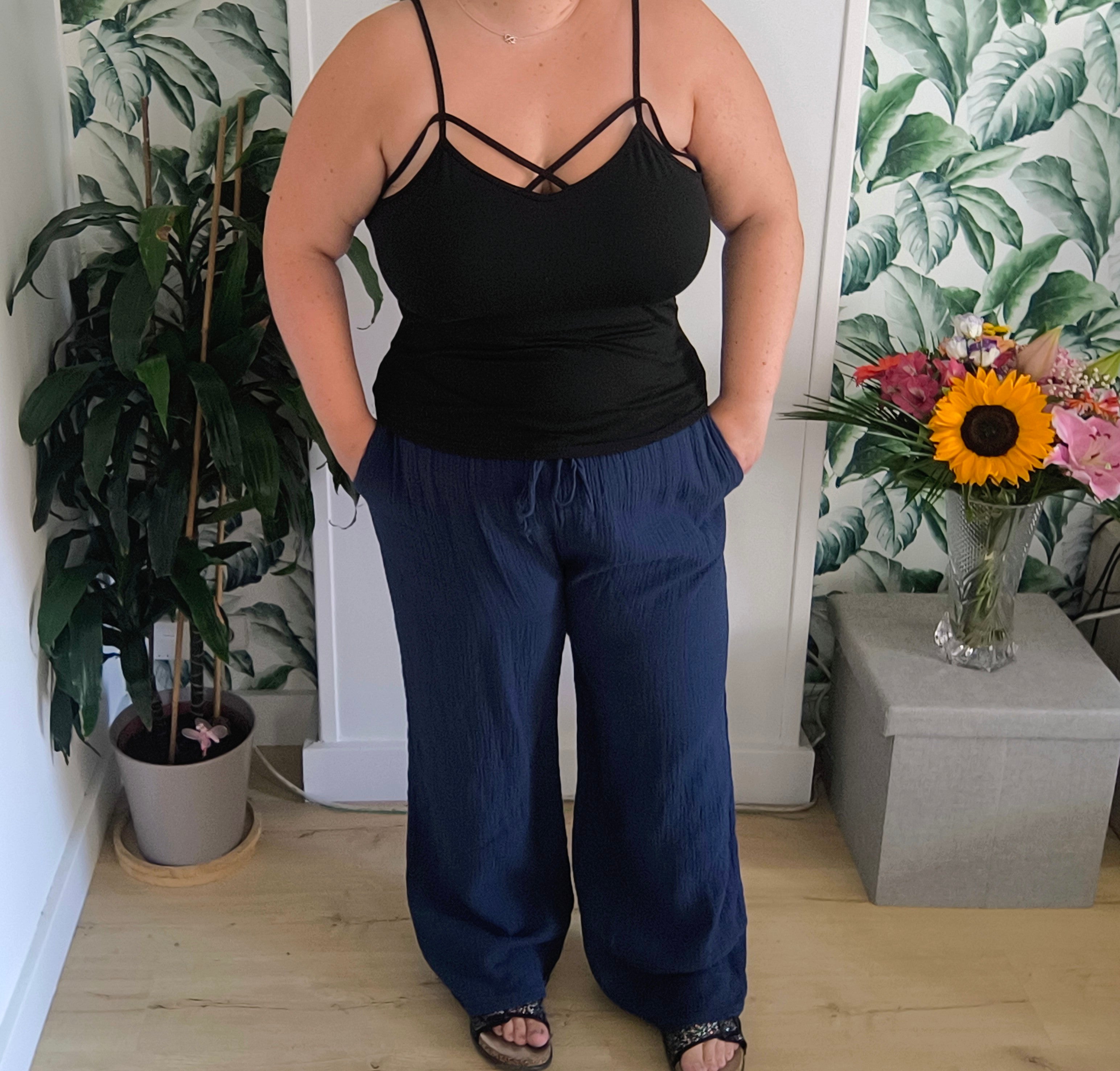 pantalon en gaze de coton
