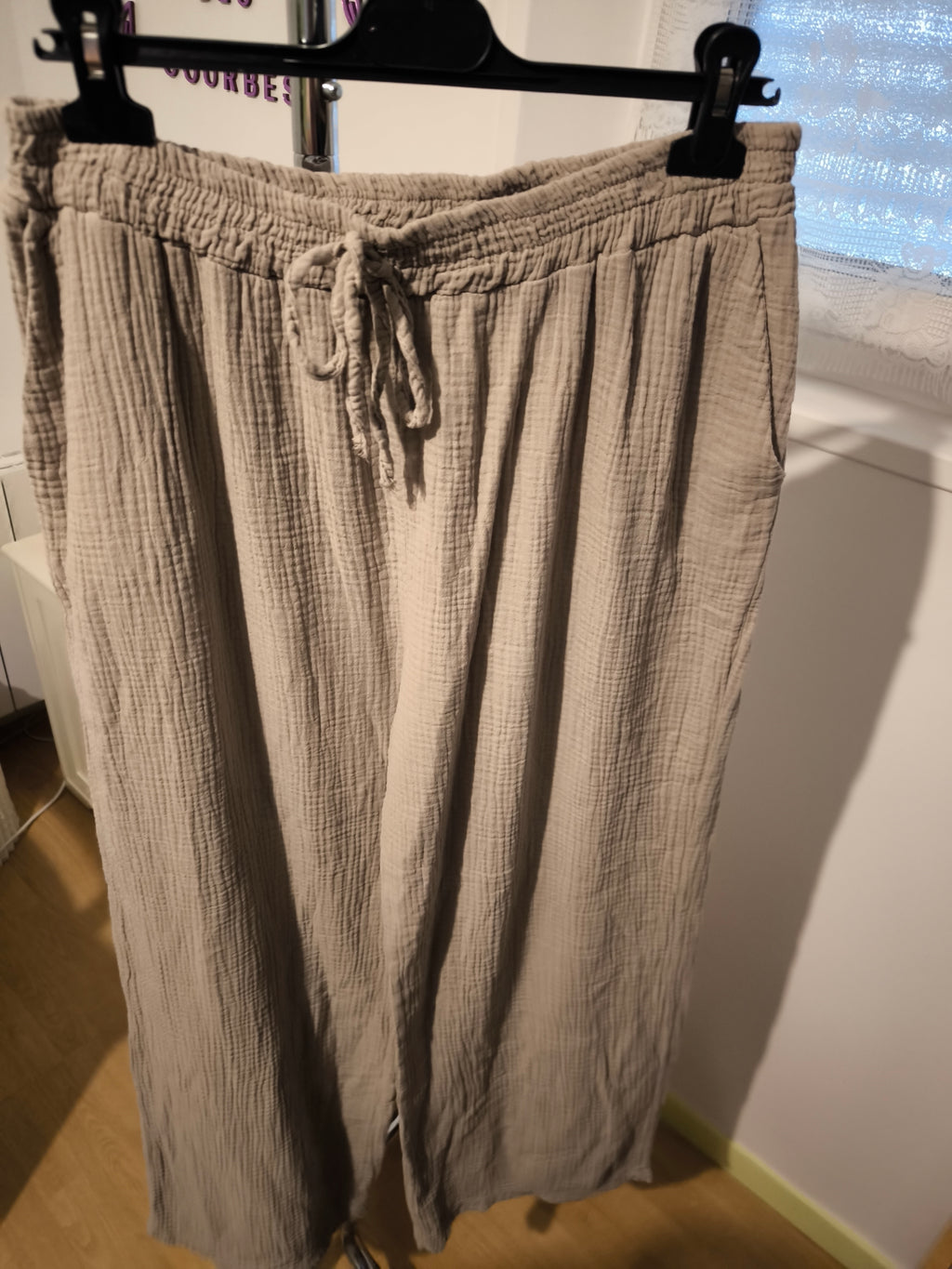 pantalon en gaze de coton