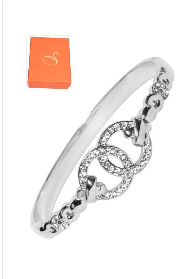Bracelet jonc argent en acier inoxydable