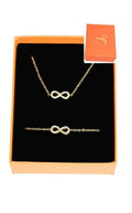 Coffret collier, bracelet infini ,en acier inoxydable