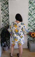 Short citron en gaze de coton