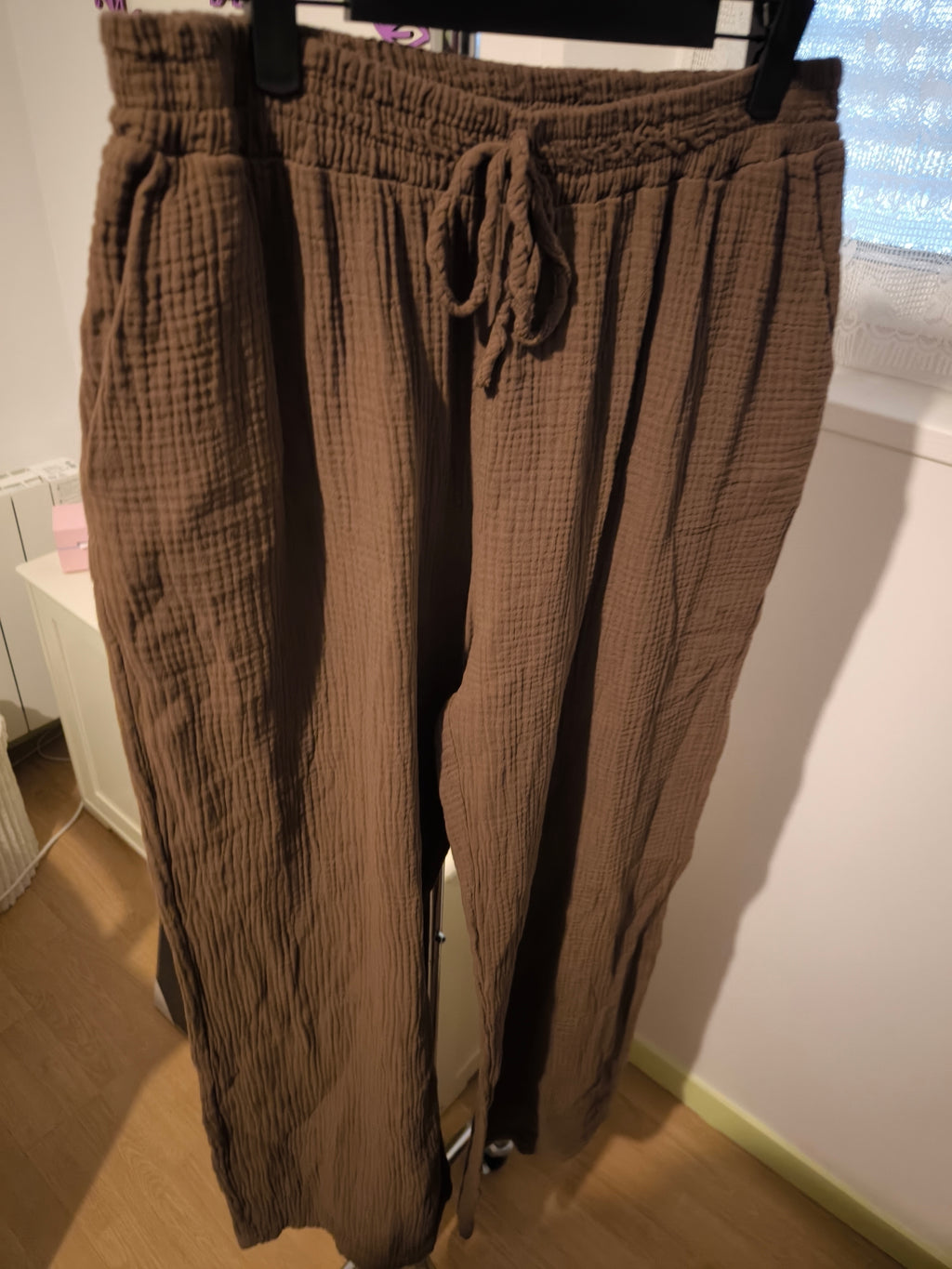pantalon en gaze de coton