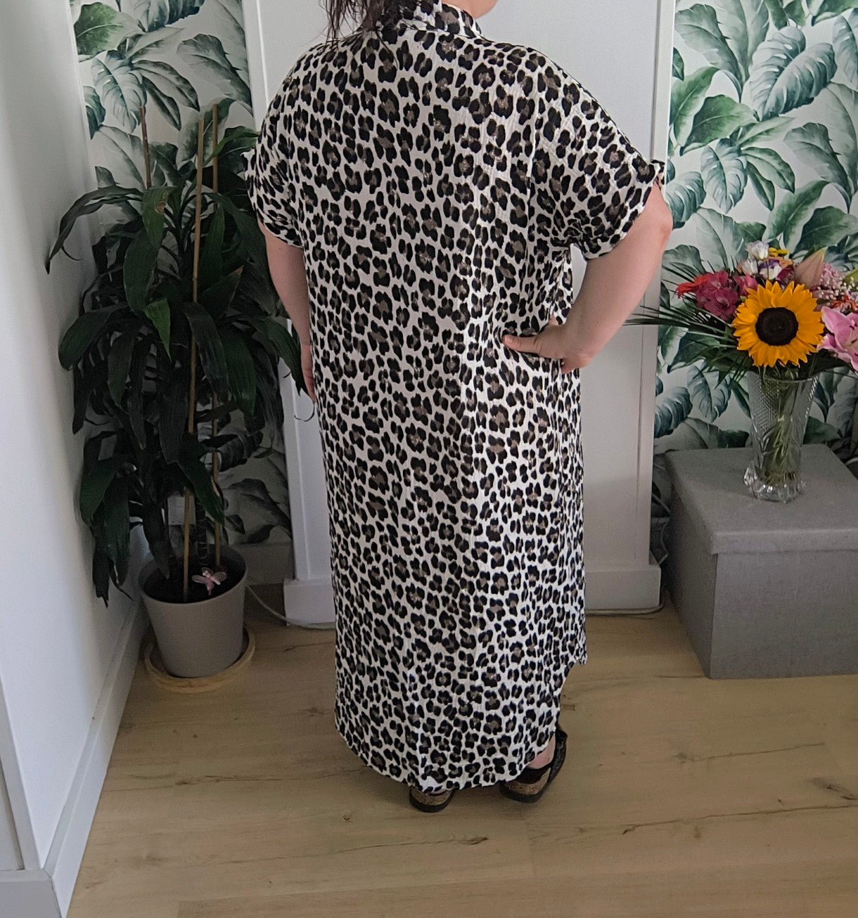Robe longue léopard